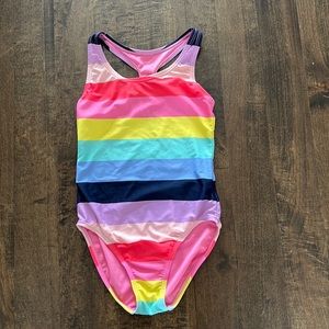 Girls Gap Multi Stripe Swimsuit